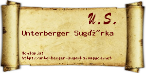 Unterberger Sugárka névjegykártya